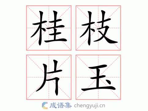 指登科及第.桂枝片玉繁體解析"桂林一枝,昆山片玉"的省言.指登科及第.